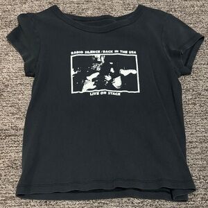 Brandy Melville Black Graphic Tee